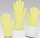 Gants de protection anti-chaleur ANSELL en feutre imprégné de nitrile-Gants de protection anti-chaleur JS ambidextres-Gants de protection anti-chaleur ambidextres-Gants de protection anti-chaleur JS en maille de KEVLAR-MAPA en maille de polyamide jaune-Moufles de protection anti-chaleur ambidextres-bouclé-réfractaire